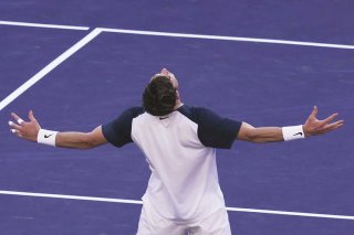Jack Draper célèbre sa victoire sur Carlos Alcaraz KEYSTONE/AP/Mark J. Terrill